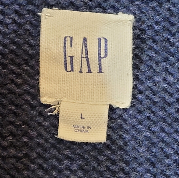 GAP Grandpa Cozy Oversized True Blue Sweater Cardigan - Picture 8 of 9
